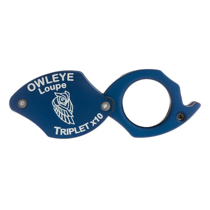 Color: Anodized Blue – Owleye Loupe Triplet X10