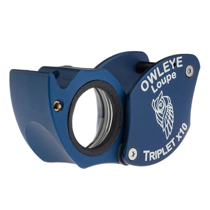 Color: Anodized Blue – Owleye Loupe Triplet X10