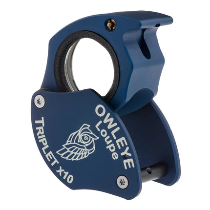 Color: Anodized Blue – Owleye Loupe Triplet X10