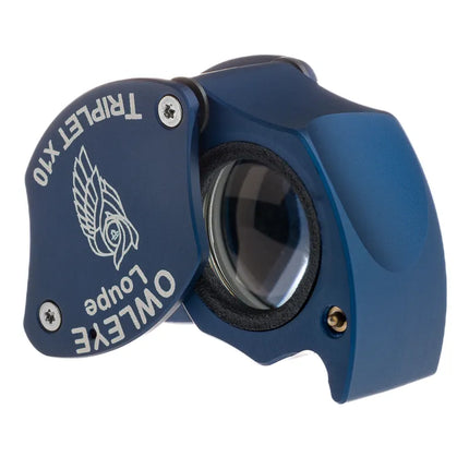 Color: Anodized Blue – Owleye Loupe Triplet X10