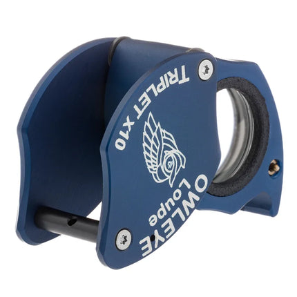 Color: Anodized Blue – Owleye Loupe Triplet X10