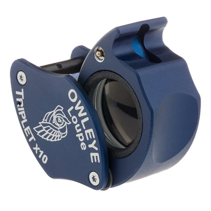 Color: Anodized Blue – Owleye Loupe Triplet X10