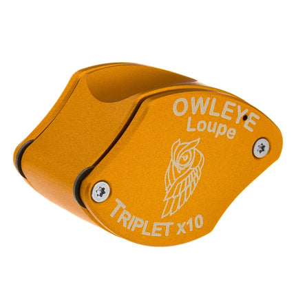 Color: Anodized Gold – Owleye Loupe Triplet X10