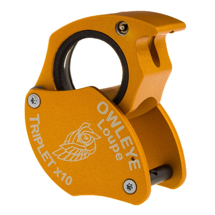 Color: Anodized Gold – Owleye Loupe Triplet X10