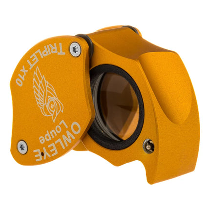 Color: Anodized Gold – Owleye Loupe Triplet X10