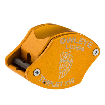Color: Anodized Gold – Owleye Loupe Triplet X10