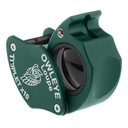 Color: Anodized Green – Owleye Loupe Triplet X10