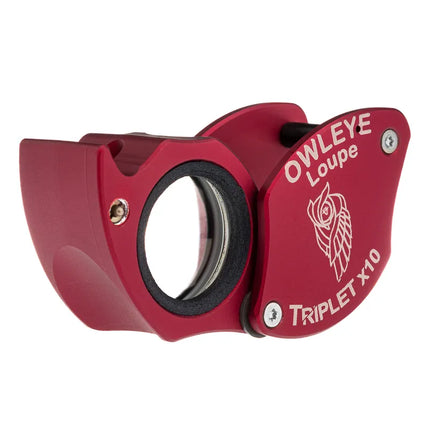 Color: Anodized Red – Owleye Loupe Triplet X10