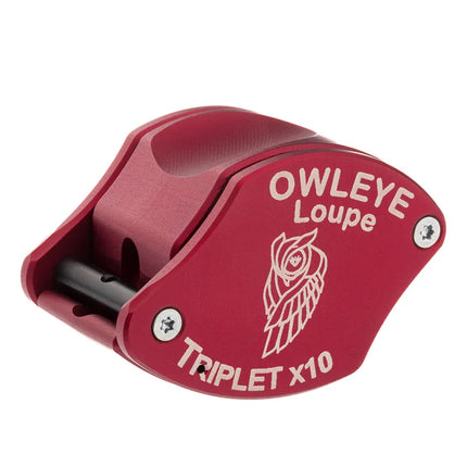 Color: Anodized Red – Owleye Loupe Triplet X10